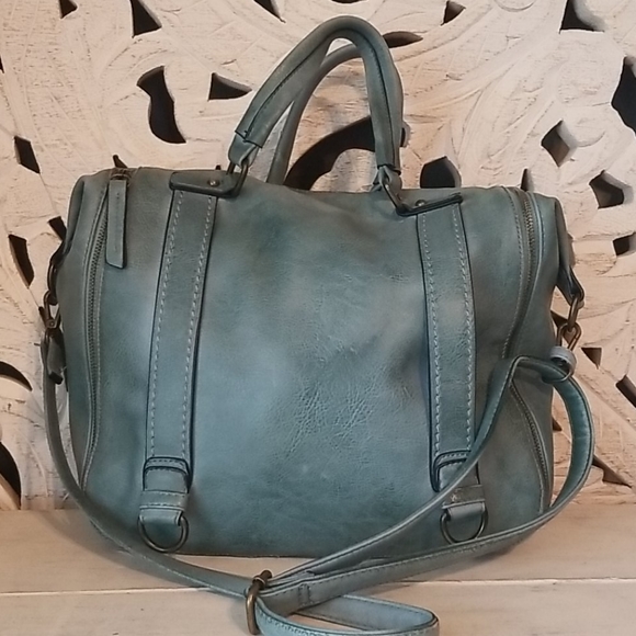 Vegan leather hobo medium Robin Blue Larger Satchel Vegan Leather Hobo bag - Picture 1 of 11